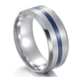 thumbnail image 1 of Anillo de acero inoxidable galvanizado de dos colores para hombre, joyería europea y americana, joyería de moda sencilla, 1 of 6