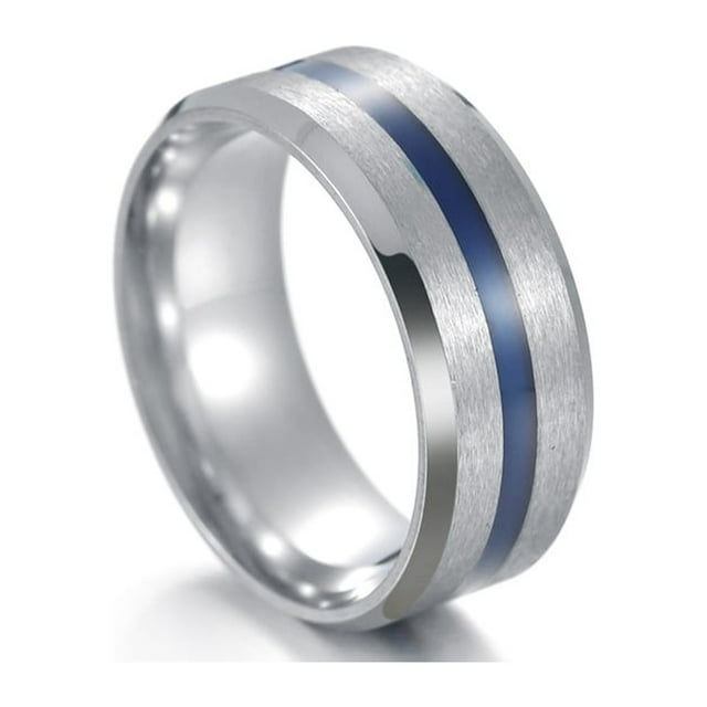 Anillo de acero inoxidable galvanizado de dos colores para hombre, joyería europea y americana, joyería de moda sencilla