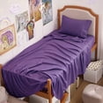 thumbnail image 1 of Juego de sábanas Bedsure Twin XL para dormitorio, 3 piezas, color morado, 1 of 7