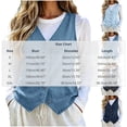 thumbnail image 4 of TGSLY Fall Denim Vest for Women Lightweight V Neck Button Down Jean Jacket Relaxed Casual Solid Color Sleeveless Layering Waistcoat XXL, 4 of 7