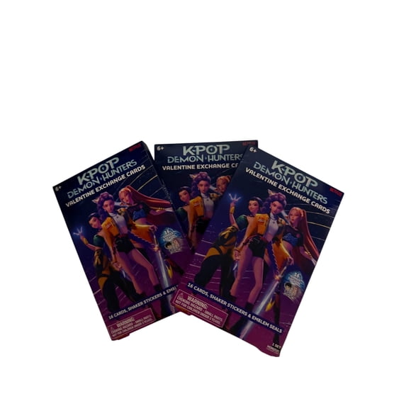 Tarjetas y pegatinas de San Valentín Kpop Demon Hunters x3 cajas