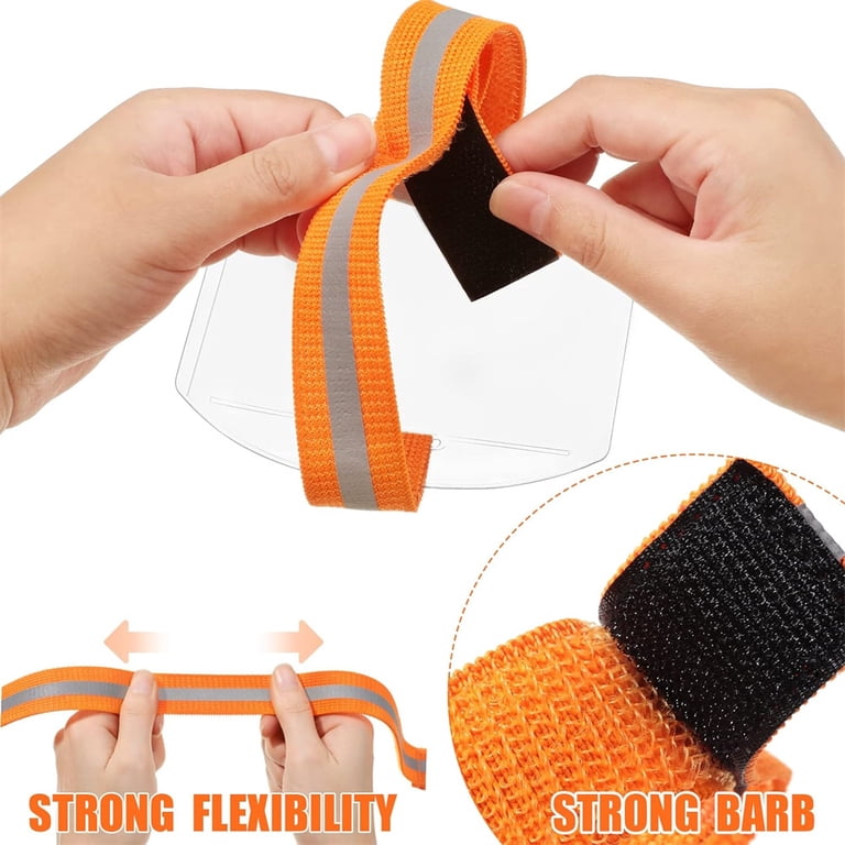 Arm Badge Holder With Adjustable Strap - Waterproof PVC Card Sleeve For Work Pass, ID, Tickets, Ski Pass