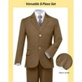 thumbnail image 2 of Lycody Boys’ Formal Suit 5 Piece Set, Toddler Tuxedos for Wedding, Suits for Teens Boy Dress School Clothes, 2 of 6