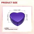 thumbnail image 2 of 4Pack Heart Shaped Metal Tins Box, Empty Candy Jars Containers with Lids, Dark Purple-L, 2 of 6