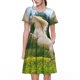 thumbnail image 1 of Easygdp Horse Rearing Up In The Field para Vestido Transpirable de Mujer, Vestido Suelto de Manga Corta con Pliegues y Bolsillos para el Verano, 1 of 6