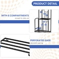 thumbnail image 3 of YOHKOH Cardboard Organizer Cart, 2-Tier Adjustable Rolling Rack on Locking Wheels, Heavy-Duty Packing Station, Canvas & Paint Drying Rack for Home, Office & Studio, 3 of 8