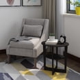 thumbnail image 2 of Mesa Lateral Furinno JAYA Ovalada de 2 Niveles Nogal 48x38x40 cm, 2 of 8