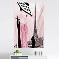 thumbnail image 1 of Teen Room Tapestry, Woman with Hat Smoking in Front of Eiffel Tower in Shabby Pink Design, Fabric Wall Hanging Decor for Bedroom Living Room Dorm, 5 Sizes, Pale Pink and Black, by Ambesonne, 1 of 1