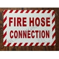 thumbnail image 2 of FIRE Hose Connection Sign (White, Reflective, Aluminium 7X10,Rust Free)-Zebra LINE (ref-2201), 2 of 4