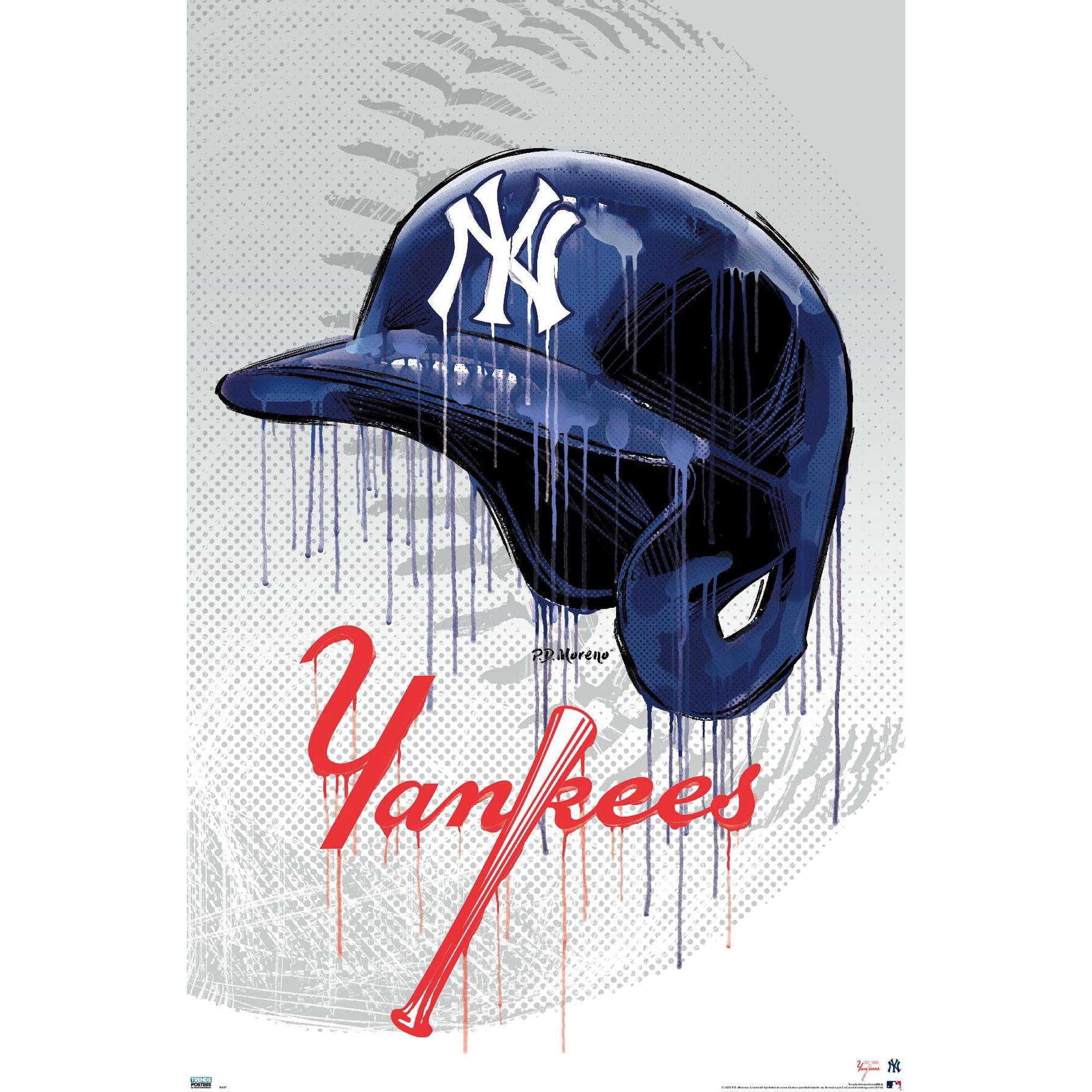 MLB New York Yankees - Drip Helmet 20 Wall Poster, 22.375" x 34"