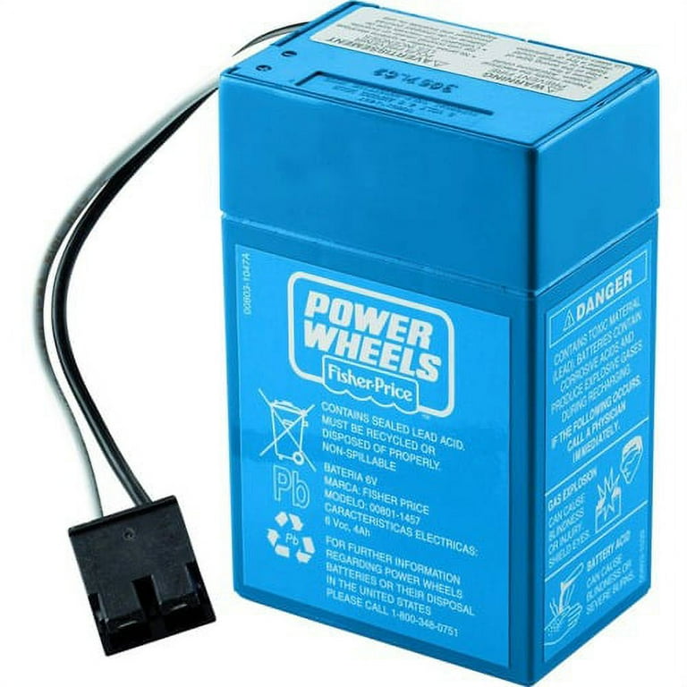 Power Wheels 6-volt Rechargeable Replacement Battery for Ride-Ons 