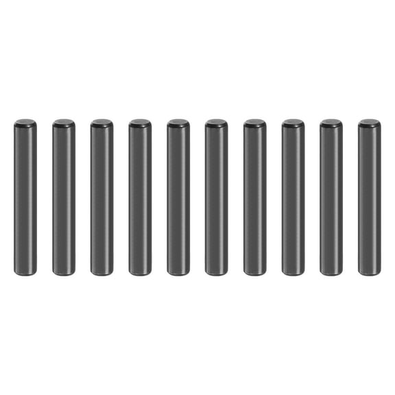 10Pack 6mm x 40mm Dowel Pins, 304 Stainless Steel Cylindrical Shelf Support Pegs Chamfered End Pin Rod Fasten Elements Metal Shelf Pegs, Black