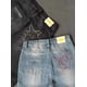 thumbnail image 4 of Street Jeans Y2K Harajuku Hip Hop Letra Retro Azul Pantalones Sueltos De Pierna Ancha De Talle Alto, 4 of 5