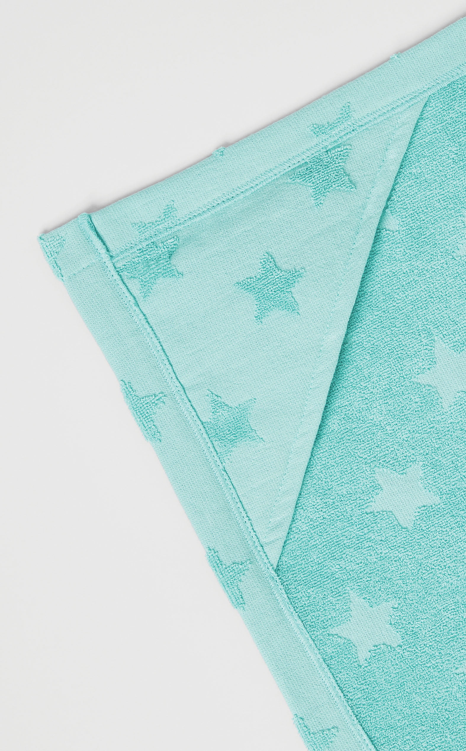 Your Zone Star Cotton Towel & Washcloth, Teal Star