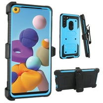 Mignova for Samsung Galaxy A21 Case, Built in [Screen Protector] [Full Body] [Heavy Duty Protection ] Shock Reduction Bumper Phone Case Cover for Samsung Galaxy A21 6.5 inch(Blue)