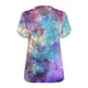 thumbnail image 4 of Fiudx Ropa de Mujer Camiseta de Manga Corta con Cuello En V Astral y Estampado de Galaxia Informal a La Moda para Mujer, 4 of 5