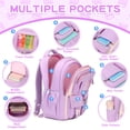 thumbnail image 3 of Soda Candy Backpacks for Girls Kawaii Ita Kids Backpack Water Resistant Lightweigt Students Bookbag for Elementary Primary Middle School, Purple and Beige, 3 of 7