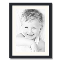 ArtToFrames 17x23 Matted Picture Frame with 13x19 Single Mat Photo Opening Framed in 1.25 Satin Black and 2 White Mat (FWM-3926-17x23)