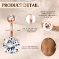 thumbnail image 2 of Piercing para ombligo Dochais con forma de corazón rosa, 14 g, 8 unidades, 2 of 6