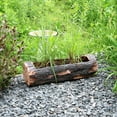 thumbnail image 6 of Sunnydaze Rustic Log 35.5" x 13" x 9.75" Polyresin Outdoor Planter with Drainage Holes, 6 of 8