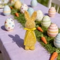 thumbnail image 5 of 9.6-Inch Colorful Flocked Bunny Figurine with Bow Tie, 1 PCS Spring Easter Table Centerpiece Decor for Home, Party, or Office, Indoor Festive Bunny Decoration for Mantel and Tabletop, 5 of 6