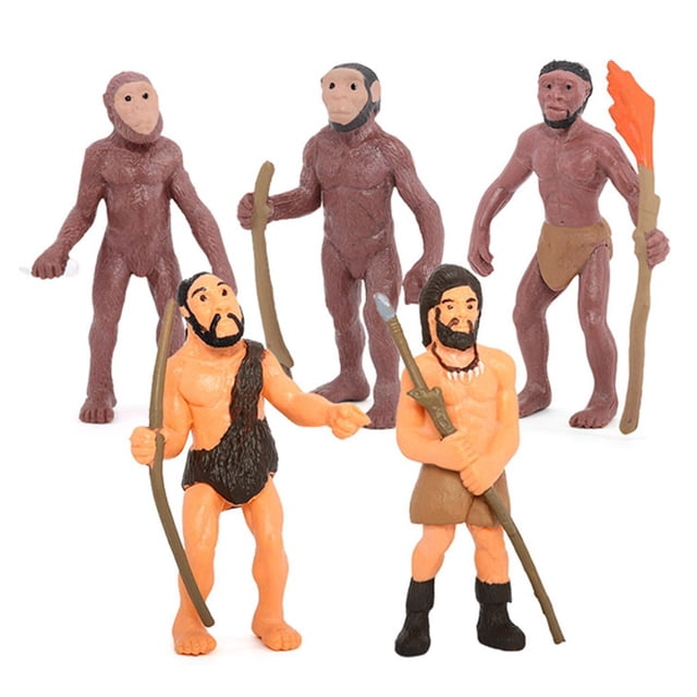 Youkk 1 Set Primitive Figure Caveman Models Learning Toys Brain-build Growth Cycle Teaching Tools Action Figures for Kid