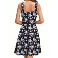 thumbnail image 6 of UVN Summer Dresses for Women Sleeveless Square Neck Midi Dress Boho Floral Print Beach Sundress with Pockets, 6 of 10