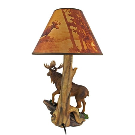 North American Bull Moose Table Lamp W, Moose Lamp Shade Canada