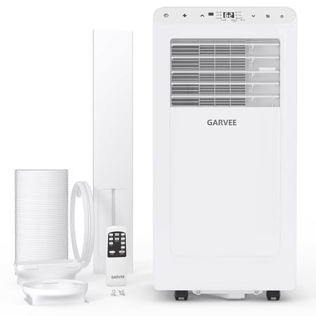 Aprafie 8,000 BTU Portable Air Conditioner, 4-in-1 Small AC with Cool, Fan, Dehumidifier & Sleep Mode for Rooms Cools up to 350 Sq.ft, 115V, White