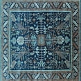 thumbnail image 1 of Ahgly Company Indoor Square Oriental Light Blue Industrial Area Rugs, 8' Square, 1 of 4