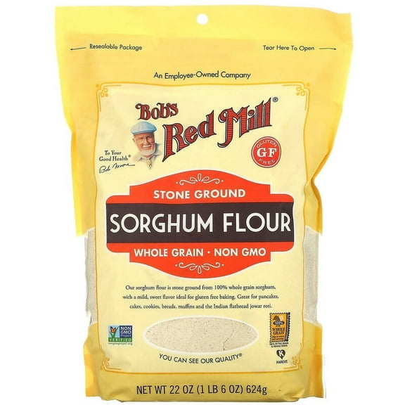 Bob's Red Mill, Stone Ground Sorghum Flour, 22 oz Pack of 3