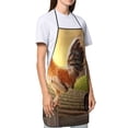 thumbnail image 4 of Pofeuu Country Farm Morning Rooster Print Aprons with Pockets, Cute Aprons for Kitchen, Cooking, Server, Barber, Chef Apron, 4 of 7