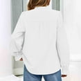 thumbnail image 4 of Fancifize Womens Oversized Shirt Ruffle Long Sleeve Top Trendy V Neck Blouse Casual Loose Fit Fall Dressy Outfits, 4 of 4