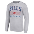thumbnail image 2 of Men's Starter Heather Gray Buffalo Bills Throwback Logo Long Sleeve T-Shirt, 2 of 3