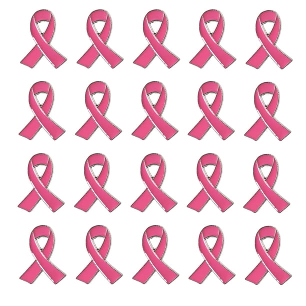20pcs Breast Cancer Awareness Brooch Lapel Pins Pink Ribbon Lapel Pins Pink Ribbon Broche Breast Prevention Micro Badge Clothing Backpack Accessories