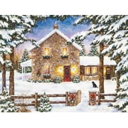 LANG Nestled In The Pines Boxed Christmas Card 5.38 x 6.88-Inch 18 cartes avec 19 enveloppes (1004654)