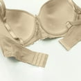 thumbnail image 3 of DondPO Womens Bras High Support Bras for Women Adjustable Strap Full Coverage Up Bras Comfortable No Underwire Wireless Bras Push Up Bra Bras for Women Front Closure Beige 40E, 3 of 5
