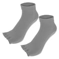thumbnail image 7 of 4 Pairs Half Finger Toe Socks Men Women Non Slip Sticky Five Finger Socks for Sport Exercise Daily Fit Light Gray, 7 of 7