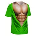 thumbnail image 4 of KBODIU Men Casual Round Neck Muscular Man Print Tees Summer Workout Short Sleeve T-Shirt, 4 of 5