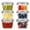Gray, variant on 12 Pcs Small Glass Food Storage Containers with Lids Set, 5oz Airtight Meal Prep Containers Lunch Box (6 Containers & 6 Lids) for Fruit, Snack, Blue