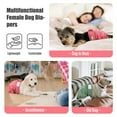 thumbnail image 6 of Wegreeco Pack of 5 Reusable Dog Diapers Female, Washable Premium Female Doggie Diapers, Super-Absorbent Dog Wraps,Watermelon Red,XL, 6 of 6