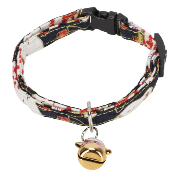 Cat Collar Delicate Quick Release Lightweight Adjustable Japanese Style Cat Collar With Cartoon Bell For New Year For Small Pets For Japanese Kimono