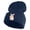 Navy, variant on Bunny Easter Embroidered Iron On Patch 12 Inch Long Knitted Beanie - Black OSFM