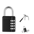 thumbnail image 4 of 4 Digit Zinc Alloy Combination Lock Padlock Luggage Anti-theft Weatherproof Security Outdoor Gym Safely Code Door Lock Black, 4 of 5