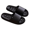thumbnail image 4 of Mens Womens Quick Dry Drainage Slides - Lightweight EVA Athletic Sandals for Beach Pool Gym Shower, Non-Slip Arch Support Slides, Black,Size 5.5-7, 4 of 6