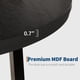 thumbnail image 4 of 47-Inch Redondo Industrial cm de Profundidadining Mesa para 4 Robusto Metálico Frame con Rústico Negro Finish Ideal para cm de Profundidadining Sala Kitchen y Living Sala, 4 of 7