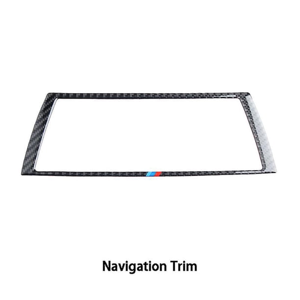 Carbon Fiber Car Navigation Screen Gps Panel Trim Stickers Car Styling For Bmw E70 E71 X5 X6 2008-2013 Auto Accessories