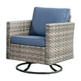 thumbnail image 2 of Ovios 1 Pieces Outdoor Patio Furniture Wicker Swivel Chair with Cushions for Backyard, 2 of 5