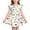 R91 White, variant on Curuila Toddler Girls Dress Flutter Sleeve Cartoon Print Crew Neck For School Fashionable Dresses Size 3-4 Years
