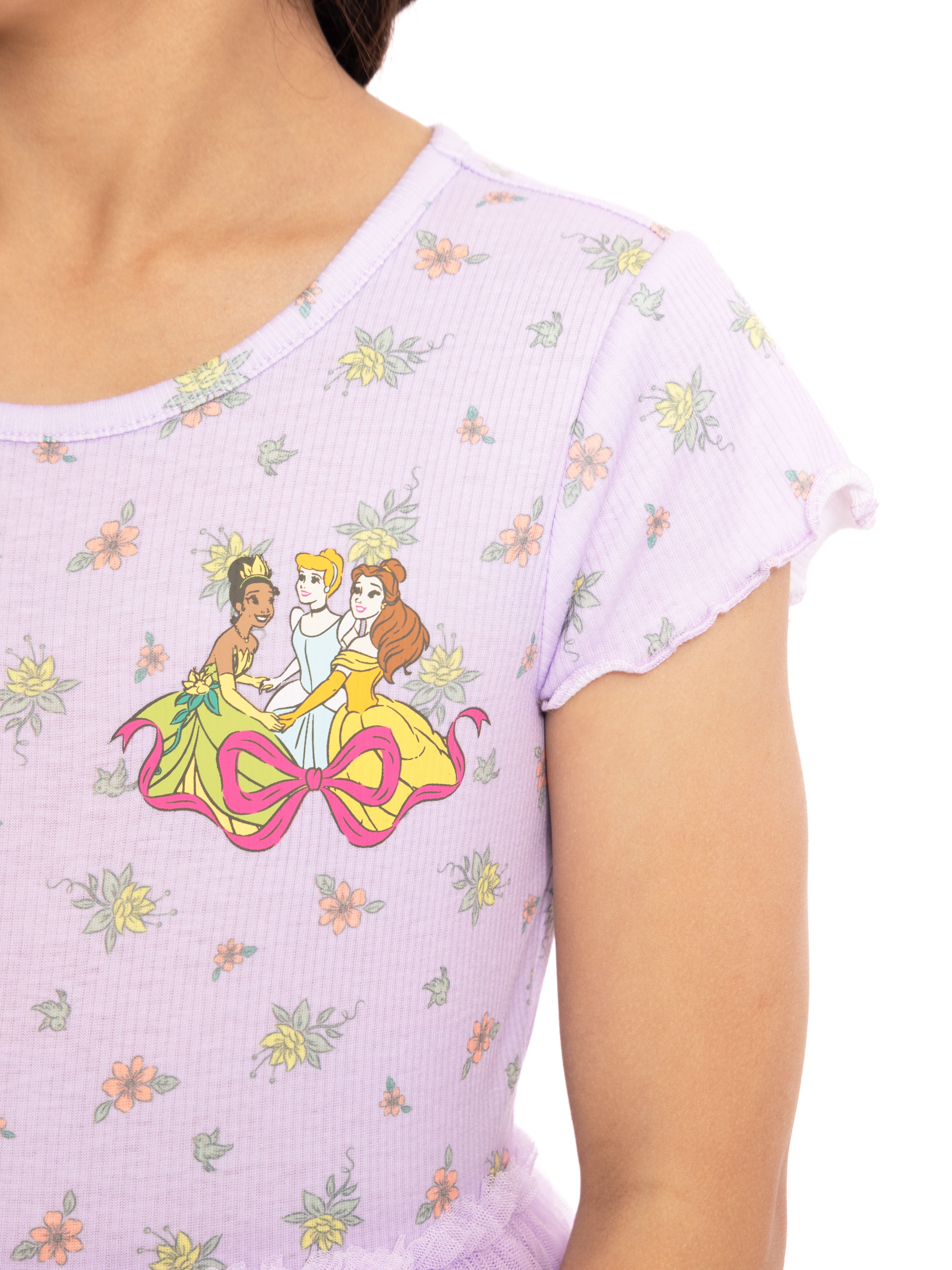 Disney Princess Girls' Graphic Tutu Dress with Short Sleeves, Sizes 4-12